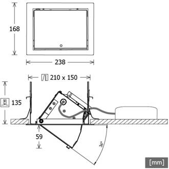 Inbouwlamp Vario Classic Bakery 63W zwart zwart, helder