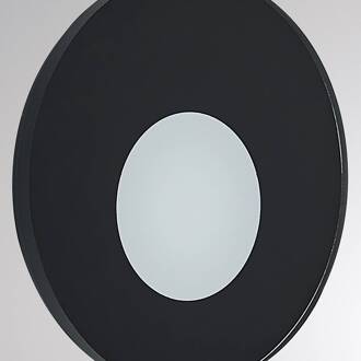 Inbouwlamp Wall 68R Glas RD, zwart, aluminium, CCT