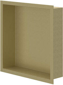 Inbouwnis - 30x30x7.5cm - Geborsteld mat goud PVD 6500704