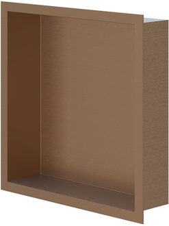 Inbouwnis - 30x30x7.5cm - Geborsteld mat koper PVD 6500705