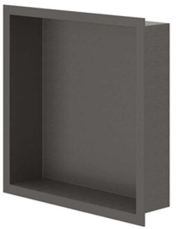 Inbouwnis - 30x30x7.5cm - Geborsteld metal black PVD 6500706 Metal black geborsteld