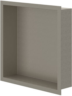 Inbouwnis 30x7.5x30 cm Geborsteld Nickel PVD Nikkel