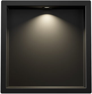 Inbouwnis BWS Albert 30x30x7cm Met Led Mat Zwart