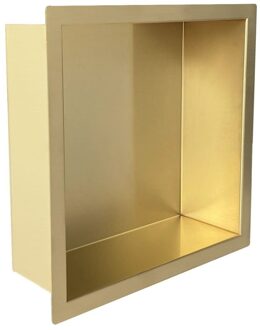 Inbouwnis BWS Incorporado 30x30x7 cm Geborsteld Messing Goud