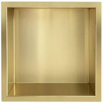 Inbouwnis | Exellence | 30x30x7cm | Geborsteld Messing Goud