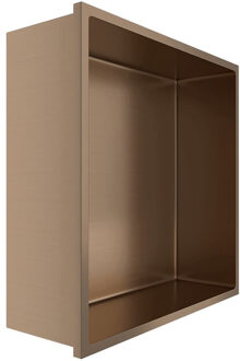 Inbouwnis - Leoni Nima - 30x30x10cm - Geborsteld Koper