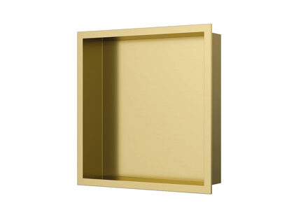 Inbouwnis Luca Sanitair 30x30x6,5 cm RVS Geborsteld Goud PVD Luca Sanitair