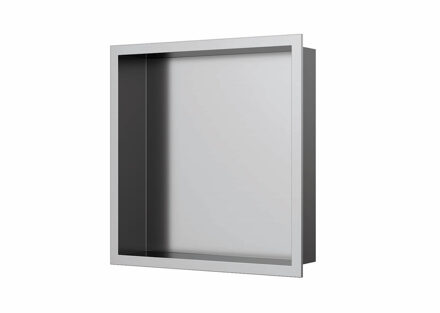Inbouwnis Luca Sanitair 30x30x6,5 cm RVS Geborsteld Nikkel Luca Sanitair