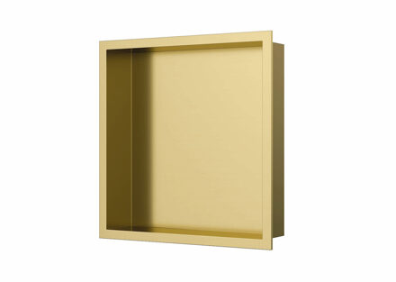 Inbouwnis Luca Sanitair 30x30x6,5cm RVS Geborsteld Goud PVD