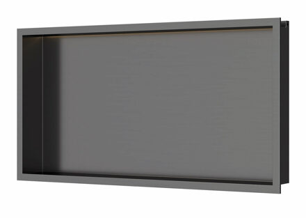 Inbouwnis Luca Sanitair 60x30x6,5 cm RVS Gunmetal PVD+ LED verlichting Luca Sanitair