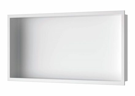 Inbouwnis Luca Sanitair 60x30x6,5 cm RVS Mat Wit Luca Sanitair