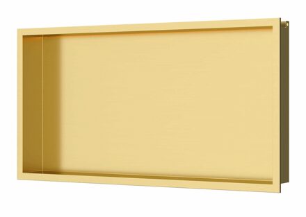 Inbouwnis Luca Sanitair 60x30x6,5cm RVS Geborsteld Goud PVD + LED verlichting