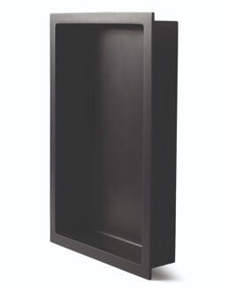 Inbouwnis Luca Sanitair Luva 44,5x29,5x7 cm Solid Surface Mat Antraciet Luca Sanitair