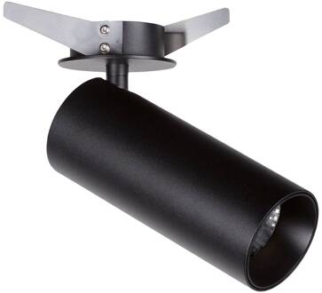 Inbouwplafondspot Reeds van staal, zwart