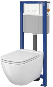 Inbouwreservoir Set Iris | Quick Release & Soft-close Toiletzitting | Randloos Toiletpot