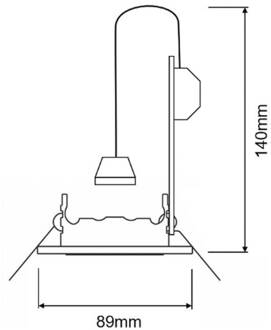Inbouwring GU10 zonder lamp, aluminium