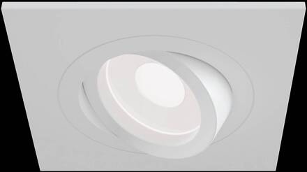 Inbouwspot Atom, GU10, wit, hoekig frame