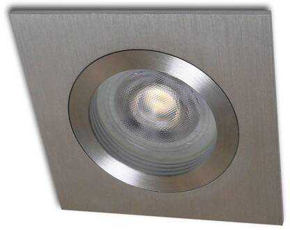 Inbouwspot Basel vierkant aluminium