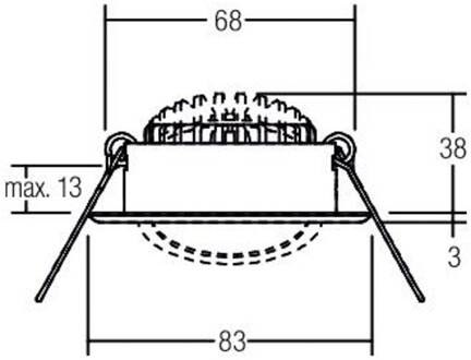 inbouwspot BB09, RC, aansluitdoos, wit