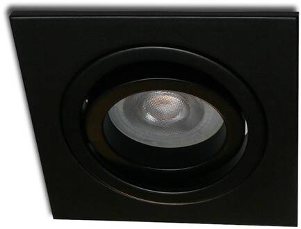 Inbouwspot Brescia vierkant zwart