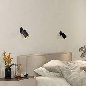 inbouwspot Davin, zwart, cilinder, set van 3