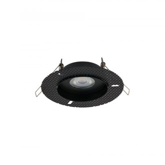 Inbouwspot Echo 1 lichts rond IP54 Trimless zwart