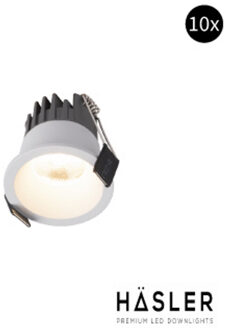 Inbouwspot Häsler Atrano Incl. Fase Aansnijding Dimbaar 5 cm 3.6 Watt Warm Wit Set 10x