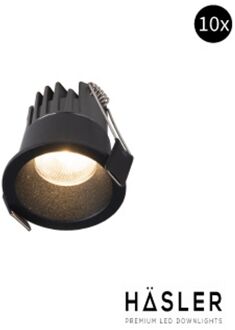 Inbouwspot Häsler Canco Incl. Fase Aansnijding Dimbaar 5 cm 3.6 Watt Warm Wit Set 10x