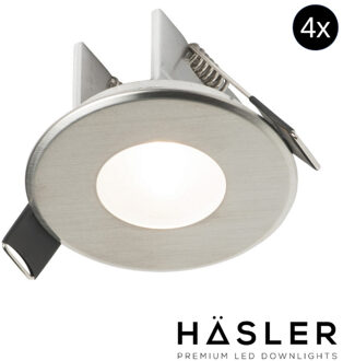 Inbouwspot Häsler Ferrara Incl. Fase Aansnijding Dimbaar 6,8 cm 4 Watt Helder Wit RVS Set 4x