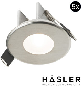 Inbouwspot Häsler Ferrara Incl. Fase Aansnijding Dimbaar 6,8 cm 4 Watt Helder Wit RVS Set 5x