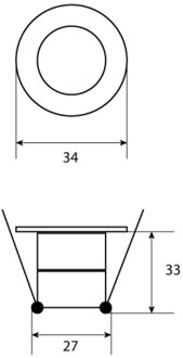 Inbouwspot Häsler Grado Incl. Fase Aansnijding Dimbaar 3.4 cm 1.8 Watt Warm Wit RVS look Set 4x