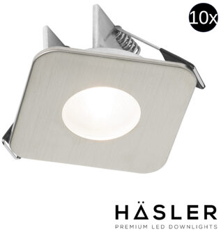 Inbouwspot Häsler Mallorca Incl. Fase Aansnijding Dimbaar 6,8 cm 4 Watt Helder Wit RVS Set 10x