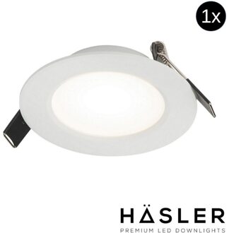 Inbouwspot Häsler Toscana Incl. Fase Aansnijding Dimbaar 9.2 cm 4 Watt Helder Wit RVS Wit Set 1x