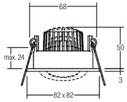inbouwspot IP65 hoekig schakelbaar titaan titaan mat