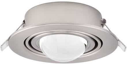 inbouwspot Jyla, nikkel, 4.200 K, Ø 13 cm, lens mat nikkel