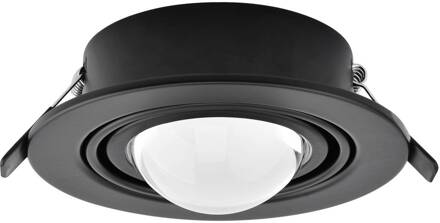 inbouwspot Jyla, zwart, 4.200 K,Ø 13 cm, lens