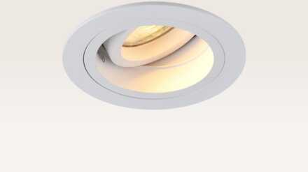 Inbouwspot Orano bianco - Diameter 92mm - Rond - GU10-fitting - IP20 voor binnen - Wit - Met doorlusbedrading