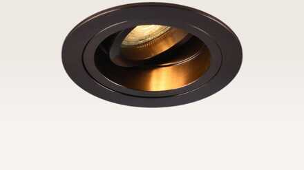 Inbouwspot Orano bronzo scuro - Diameter 92mm - Rond - GU10-fitting - IP20 voor binnen - Brons - Met doorlusbedrading