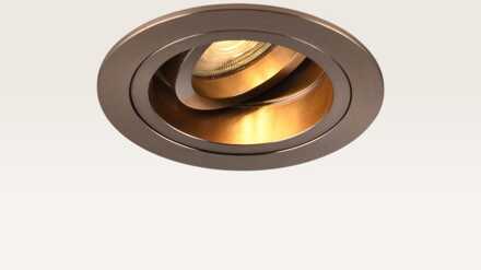 Inbouwspot Orano caramello - Diameter 92mm - Rond - GU10-fitting - IP20 voor binnen - Bruin - Met doorlusbedrading