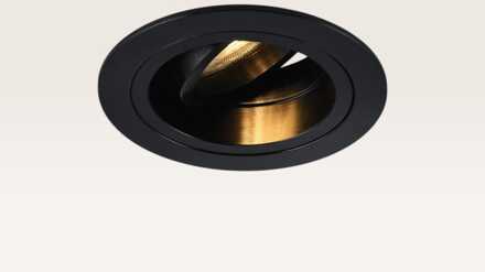 Inbouwspot Orano notte nera - Diameter 92mm - Rond - GU10-fitting - IP20 voor binnen - Zwart - Met doorlusbedrading