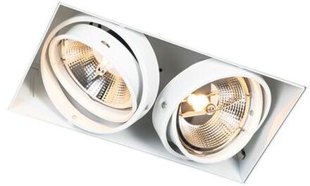 Inbouwspot wit GU10 AR111 trimless 2-lichts - Oneon
