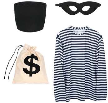 Inbreker Kostuum Set Volwassenen Multikleur - Print