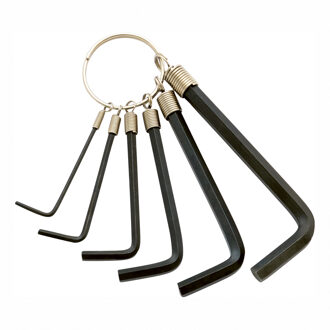 inbussleutels set zwart 6-delig