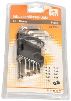 Inbussleutelset 9 delig