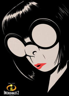 Incredibles 2 Edna Mode Dames T-shirt - Zwart - L