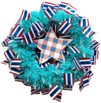 Independence Day Decoratie Krans Patriottische Krans Voor Voordeur, Vierde Van Julys Krans En Veteranen Dag Decor