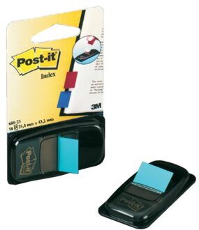 Indextabs 3M Post-it 680 25.4x43.2mm felblauw