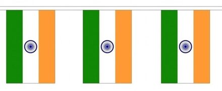 India vlaggenlijn/slinger - 3x - 300 cm - polyester stof - landen versiering