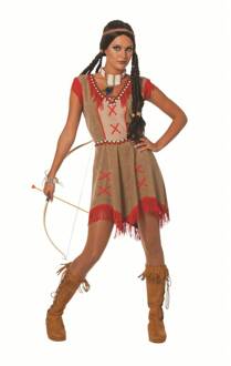 Indiaan Kostuum | Indiaanse Minehaha Kuis Kind | Vrouw | Maat 36 | Carnaval kostuum | Verkleedkleding
