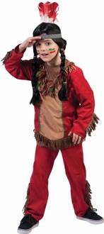 Indiaans jongen kostuum Red Hawk elite Rood - Zalm